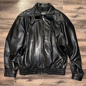 Vintage black leather jacket